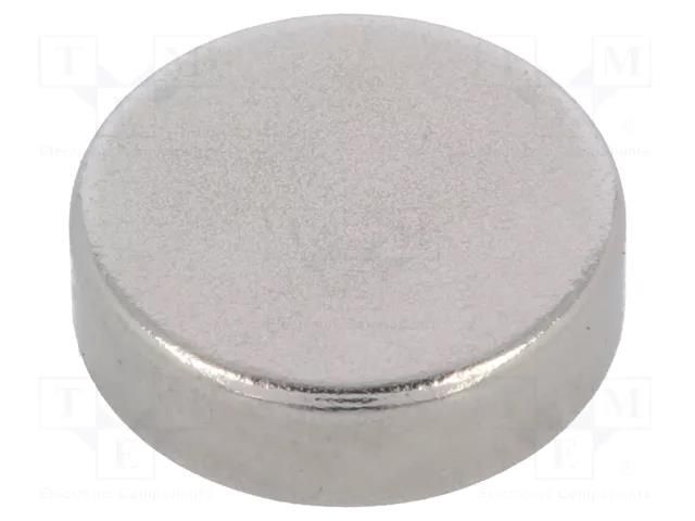 Magnet: permanent; neodymium; 15N; Ø: 10mm; H: 3mm ELESA+GANTER GN55.2-ND-10-3