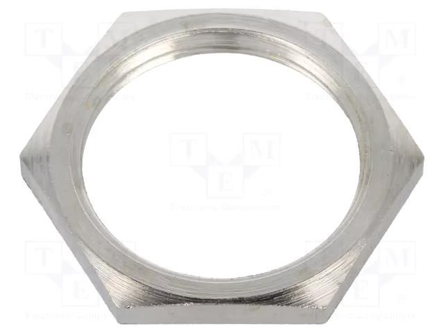 Nut; M25; brass; 30mm; Thread: metric; Pitch: 1.5; Plating: nickel BM GROUP BM2725