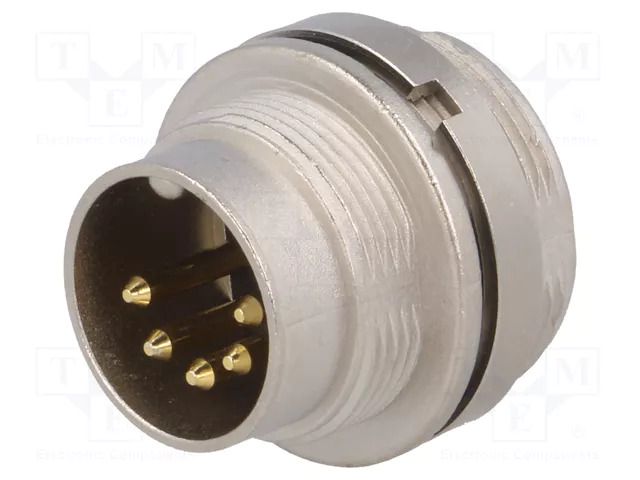 Connector: M16; socket; male; PIN: 5; 5A; 60V; soldering; straight LUMBERG 0314-05