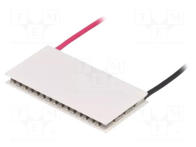 Module: Peltier; 7.6V; 6A; 40x20x3.9mm; 42W; Al2O3; 16AWG; Len: 150mm STONECOLD PM-40X40-42