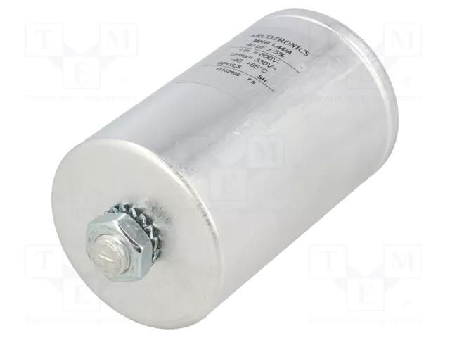 Capacitor: polypropylene; 40uF; Leads: M10 screws; M12 screw; C44A KEMET C44AHGP5400ZB0J