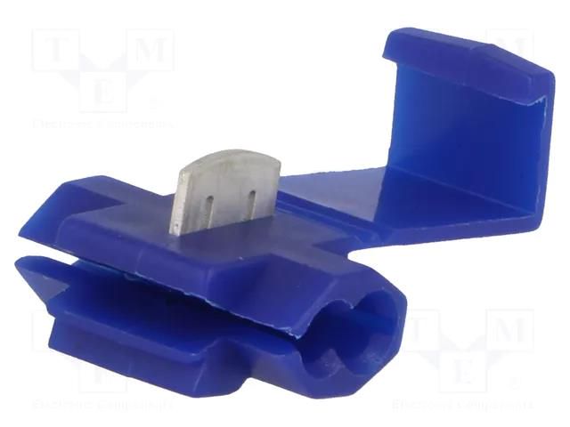Quick splice; for cable; IDC; Contacts: copper; tinned; blue; 300V BM GROUP BM00210