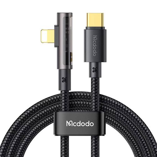 McDodo CA-3390 36W 1.2m USB-C to Lightning angle cable (black), Mcdodo CA-3390