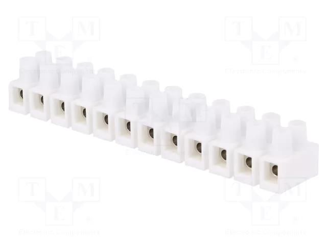 Connector: terminal block; 32A; 400V; screw terminal; white; 4mm2 SIMET SI-310
