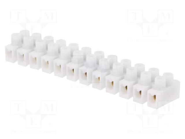 Connector: terminal block; 24A; 400V; screw terminal; white PAWBOL PE.4031
