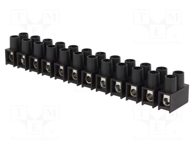 Connector: terminal block; 57A; 400V; screw terminal; black; 10mm2 SIMET LTA12-10.0-BK