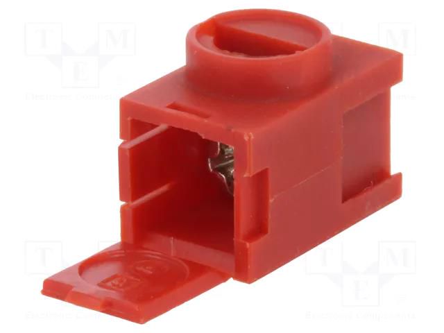 Connector: terminal block; Contractor; THT,screw terminal; red CLIFF FC79011