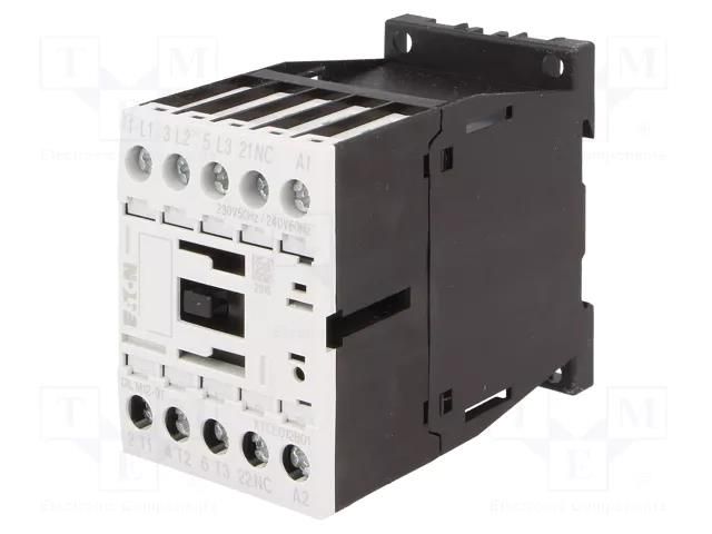 Contactor: 3-pole; NO x3; Auxiliary contacts: NC; 230VAC; 12A; 690V EATON ELECTRIC DILM12-01-230V