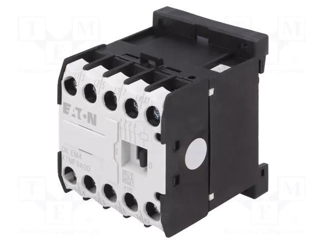 Contactor: 4-pole; NO x4; 110VAC; 9A; for DIN rail mounting; DILEM EATON ELECTRIC DILEM4-110VAC
