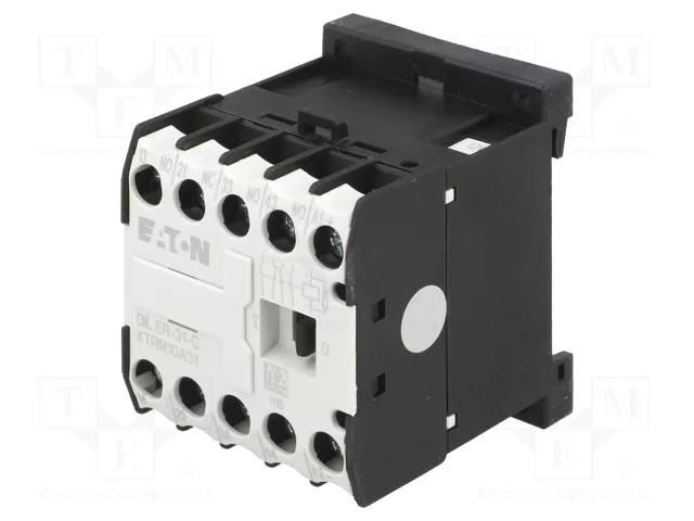 Contactor: 4-pole; NC + NO x3; 12VDC; 6A; DILER; screw terminals EATON ELECTRIC DILER-31-G-12VDC