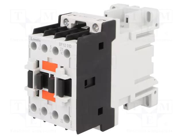 Contactor: 3-pole; NO x3; Auxiliary contacts: NC; 24VDC; 12A; BF LOVATO ELECTRIC BF1201D024