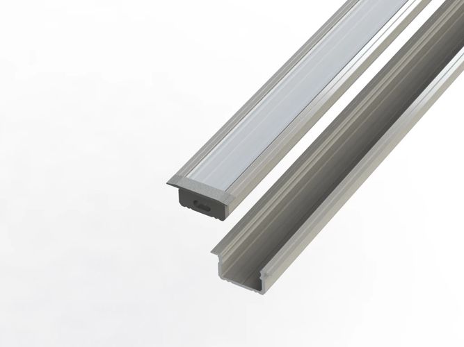 10 mm aluminum profile, anodized recessed 2 meters + frosted cover 478580 5907777478580