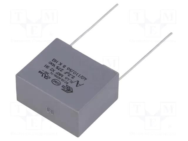 Capacitor: polypropylene; X2; R46 Miniature; 2.2uF; 26.5x13x22mm KEMET R46KN422040P0M