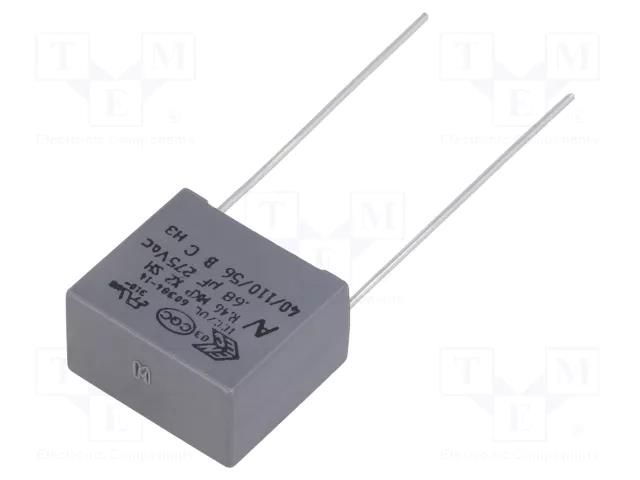 Capacitor: polypropylene; X2; R46 Miniature; 680nF; 18x10x16mm KEMET R46KI368040P1M