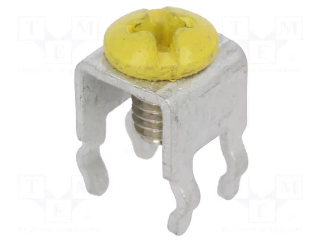 Terminal: screw terminal; THT,screw terminal; yellow; 7x5mm KEYSTONE KEYS7797-7