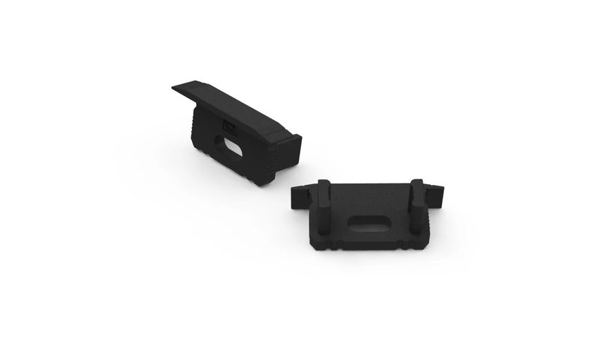 End cap for LED line® 10mm recessed aluminum profile, black, 20pcs 479129 5907777479129