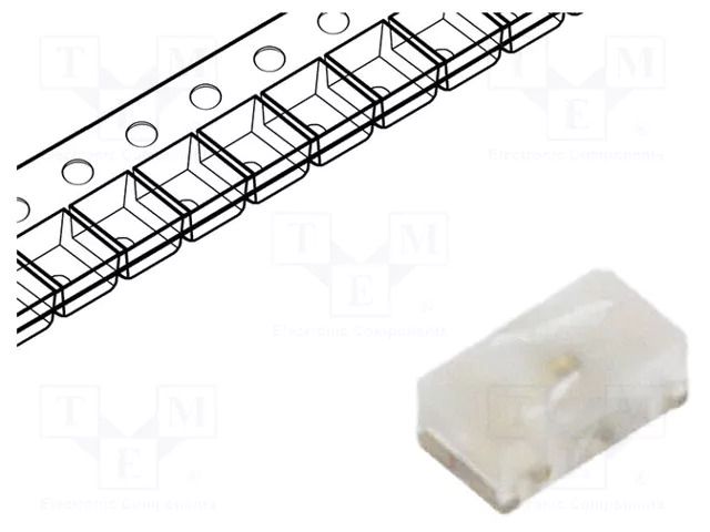 LED; yellow; SMD; 0603; 50÷80mcd; 1.8÷2.4VDC; 1.6x0.8x0.6mm; 80° VISHAY TLMY1100-GS15