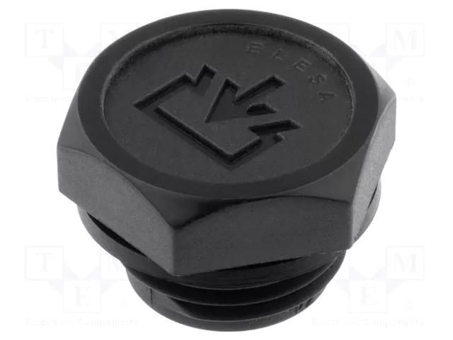Fill plug; without side hole; Thread: G 1/2"; Overall len: 18mm ELESA+GANTER TCD.1/2