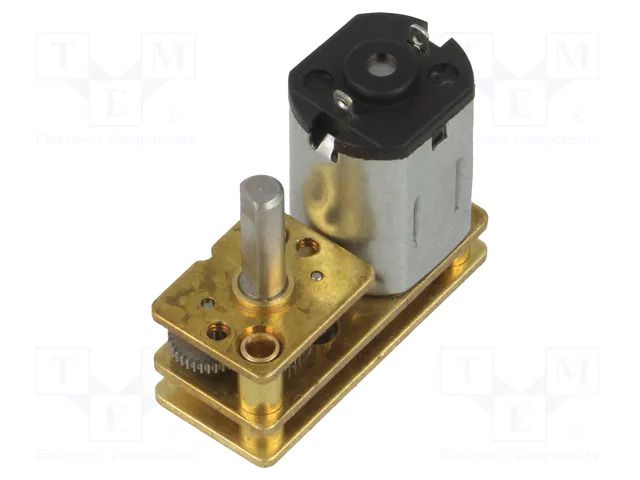 Motor: DC; with plastic gearbox; 6VDC; 250mA; Shaft: D spring; 3mm DFROBOT DF-FIT0490