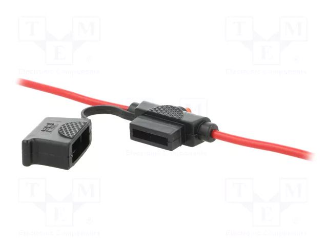 Fuse holder; 19mm; 30A; on cable; Leads: cables; Contacts: brass SCI R3-59A