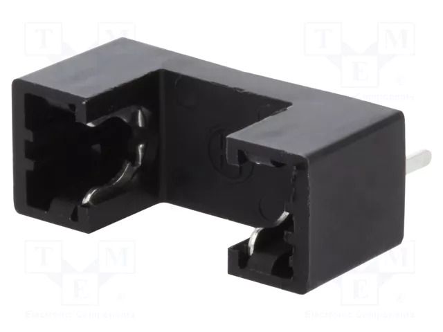 Fuse holder; 5x20mm; 6A; Pitch: 21.4mm; black; 250V; Cutout: Ø1.5mm PROFFUSE ZHL12