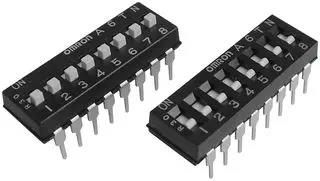 DIP SWITCH, 4, SPST, RAISED SLIDE A6TN-4104