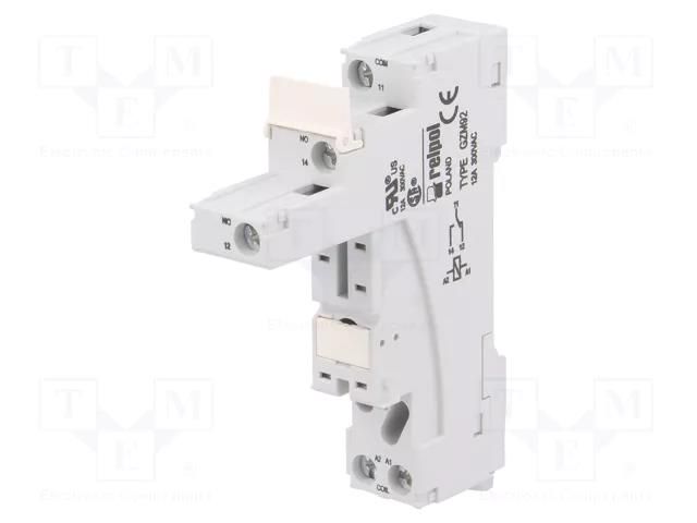 Socket; PIN: 5; 12A; 300VAC; on panel,for DIN rail mounting; RM87N RELPOL GZM92