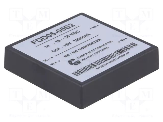 Converter: DC/DC; 5W; Uin: 18÷36VDC; Uout: 5VDC; Iout: 1000mA CHINFA ELECTRONICS DC5W24/5