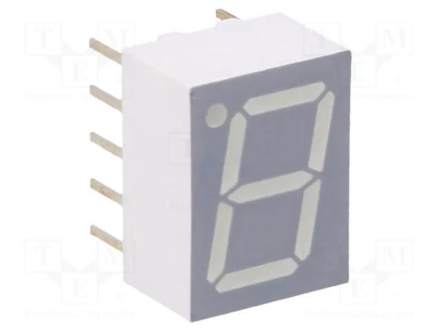 Display: LED; 7-segment; 10mm; 0.39"; No.char: 1; red; 0.28÷3mcd VISHAY TDSR1060