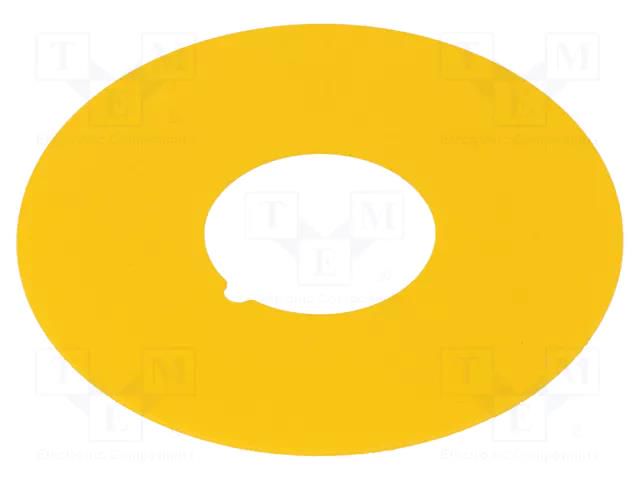 Warning plate; 22mm; Ømount.hole: 22.5mm; Ø: 60mm; PVC PROMET DR-FI22