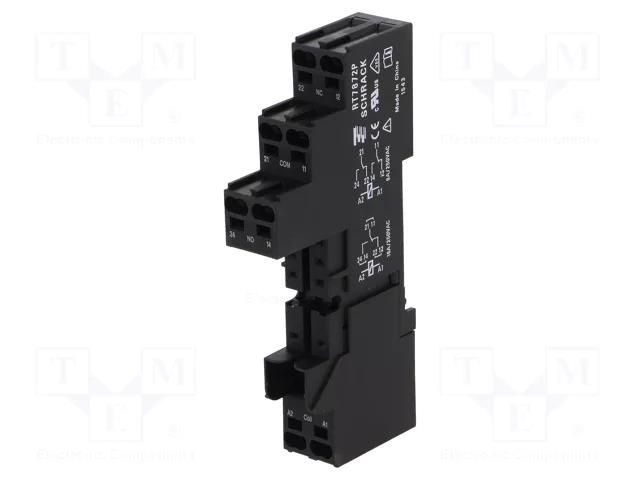 Socket; PIN: 8; 16A; 240VAC; H: 48.3mm; W: 15.8mm; spring clamps; RT/5 TE Connectivity RT7872P