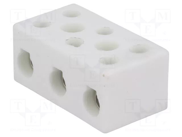Connector: terminal block; 76A; 450V; hot condition; white matt SIMET SI-CPO-30A-3P