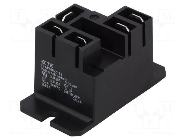 Relay: electromagnetic; SPDT; Ucoil: 12VDC; 20A; max.277VAC; T9A TE Connectivity T9AP5D52-12