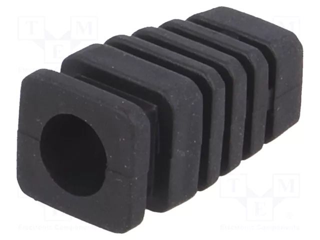 Strain relief; rubber; L: 22.4mm; black; Panel thick: max.2.8mm KRADEX Z-7/ODG/BK