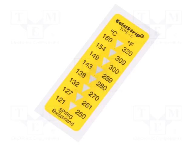 Temperature indicator; °C,°F; Resistance to: mineral oils,water SPIRIG CS-C