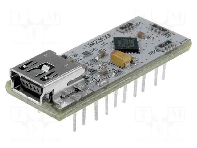 Module: USB; full UART; DIP20,USB B mini; 3Mbps FTDI UMFT231XA-01