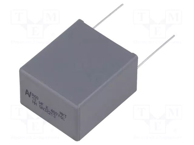 Capacitor: polyester; 10uF; Uoper: 400VDC; 200VAC; 27.5mm; ±10% KEMET R60MR51005040K