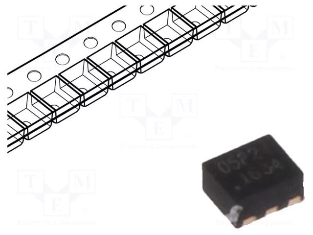 Diode: TVS array; 9.5V; 3A; 100W; unidirectional; SLP1210N6; Ch: 2 SEMTECH RCLAMP0502N.TCT