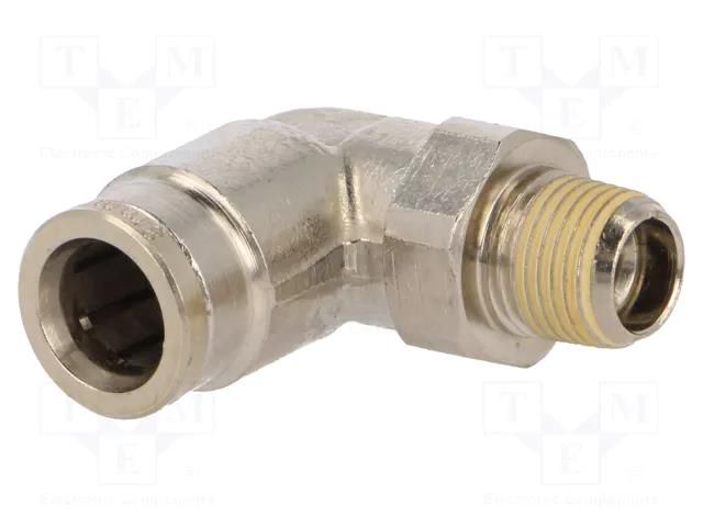 Push-in fitting; angled; nickel plated brass; Thread: BSP 1/8" NORGREN HERION 101470818