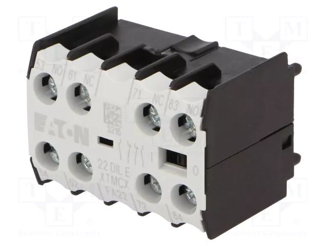 Auxiliary contacts; Leads: screw terminals; front; DILEM,DILER EATON ELECTRIC 22DILE