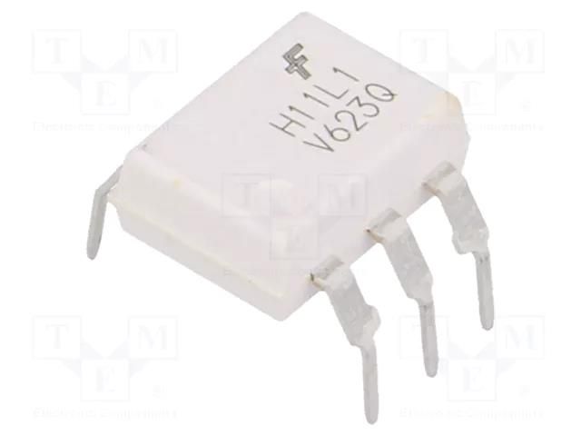 Optocoupler; THT; Ch: 1; OUT: logic; 4.17kV; DIP6; H11LXM ONSEMI H11L1TVM