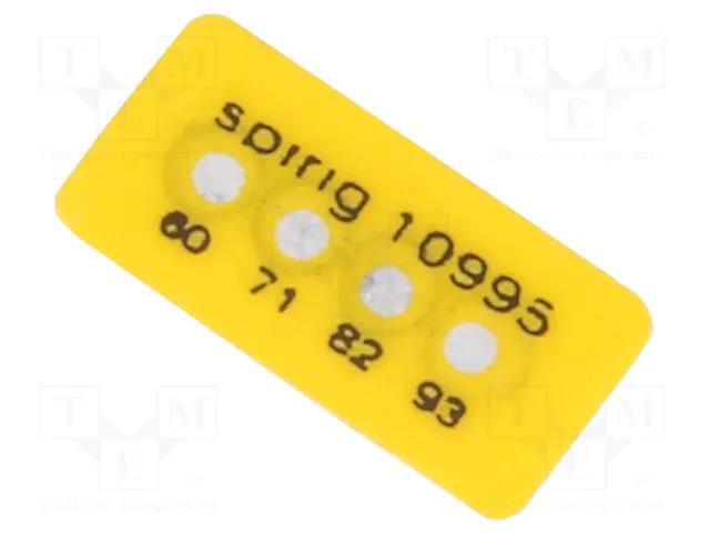 Temperature indicator; 60°C,71°C,82°C,93°C; °C; 5x11mm SPIRIG MC-060/093