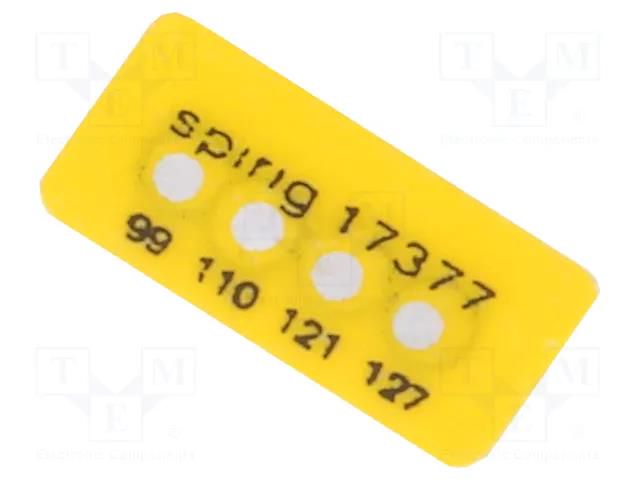 Temperature indicator; 99°C,110°C,121°C,127°C; °C; 5x11mm SPIRIG MC-099/127