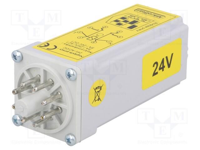 Timer; 0,25s÷12min; DPDT; 250VAC/8A,24VDC/8A; Usup: 24VAC; TRA MIKROBEST TRAM-24VAC/DC-8PIN