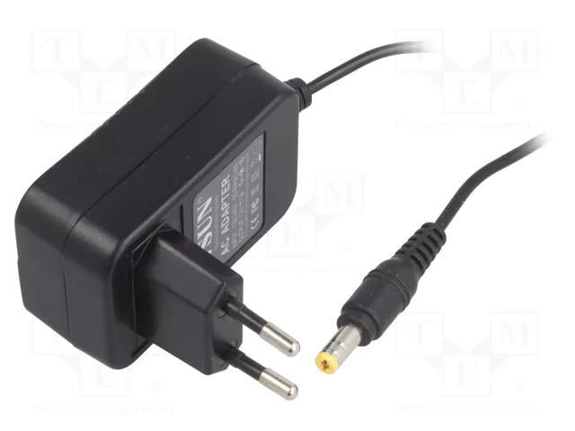 Power supply: switching; mains,plug-in; 12VDC; 2A; 24W; 82.7% LVSUN AC/DC-LV12/2
