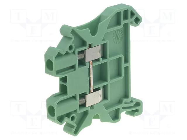 Splice terminal: rail; 24A; 1kV; screw terminal; green; polyamide PHOENIX CONTACT UT2.5GN