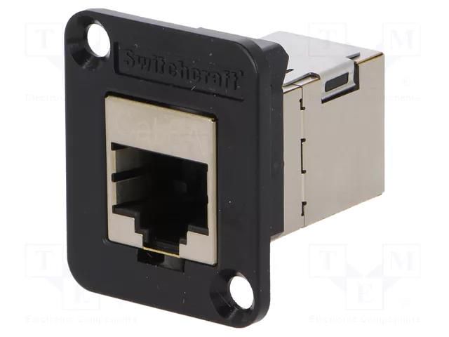 Coupler; EH; Cat: 6a; shielded; RJ45 socket,both sides SWITCHCRAFT EHRJ45P6AS