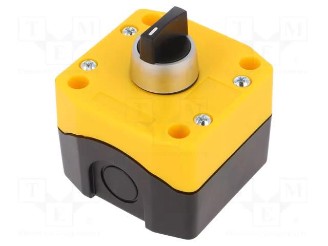 Switch: rotary; 22mm; Stabl.pos: 1; black; none; IP65; prominent; B1 AUSPICIOUS B1-RS-2O