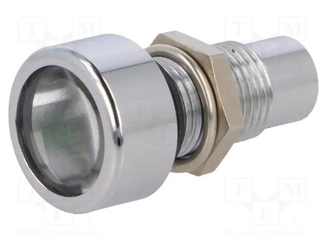 Indicator: LED; prominent; green; Ø8.2mm; IP67; brass SIGNAL-CONSTRUCT AMLD0822