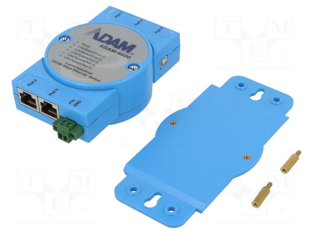 Switch Ethernet; unmanaged; Number of ports: 5; 10÷30VDC; RJ45 ADVANTECH ADAM-6520